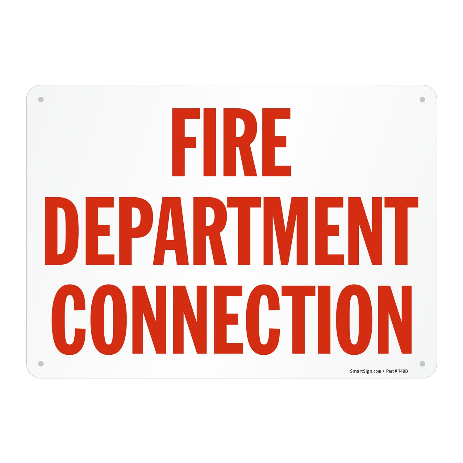 SmartSign "Fire Department Connection" Sign | 10" x