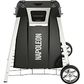 Napoleon BBQ Grill Accessory, TravelQ Stand for PRO285, Stainless Steel Condiment Tray, Integrated Bottle Opener, Concealed Propane Storage, Removable Side Shelves, All-Season Wheels