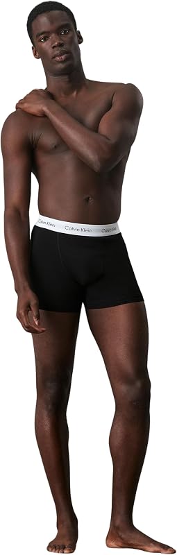 Homme Boxer Lot De 3 Caleçon sous-Vêtement, Multicolore (White/B&w Stripe/Black), L — photo 6 sur 6