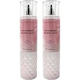 Bath & Body Works Strawberry Snowflakes Fine Fragrance Body Mist Gift Set 8 oz Pack Lot of 2 (Strawberry Snowflakes) 8 Fl Oz (Pack of 2) 16 Fl Oz