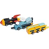 Tender Leaf Toys - Space Race - Mix and Match Space Themed Vehicles Toy Set - Creative Pretend Play for Kids 3+
