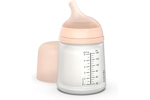 Suavinex Zero Zero Anti Colic Baby Bottle, No 1 Spanish Baby Bottle Brand, Minimizes Bottle Rejection & Nipple Confusion, Perfect for Breastfeeding Babies, 6oz/180mL, Fair Tone, Adaptable Flow Nipple