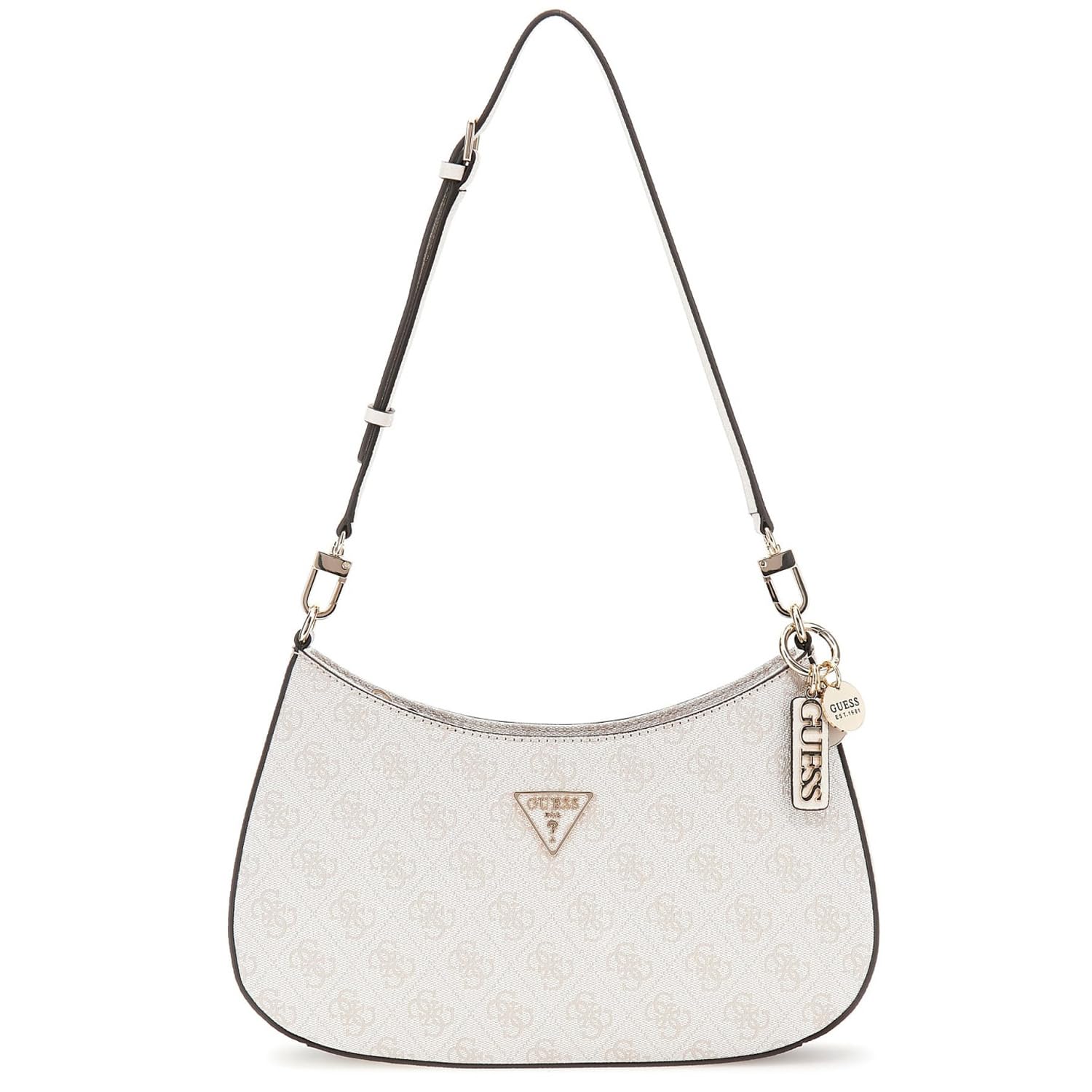 GUESS Noelle Top Zip Shoulder Bag, Bone Logo