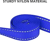 Taglory Dog Lead Reflective Double Sided Navy 2 cm x 120 cm Neon Safety view 3