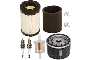 HIFROM Air Filter Pre Filter Oil Fuel Filter Spark Plug Tune Up kit Compatible with John Deere L105 L108 LA135 LA145 D100 D16
