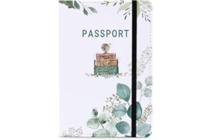 PDE-QUNLIAN Passport Book Holder,Passport Wallet for Men Mr and Mrs Passport Holder for Women Passport Cover Passport Case for Couples Passport Books Holder Mother's Day (6x4)
