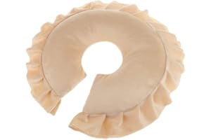 KODORIA U Shaped Neck Cushion Spa Salon Massage Table Cradle Face Pillow Neck Head Cushion Travel Flight Neck Pad - Light Brown