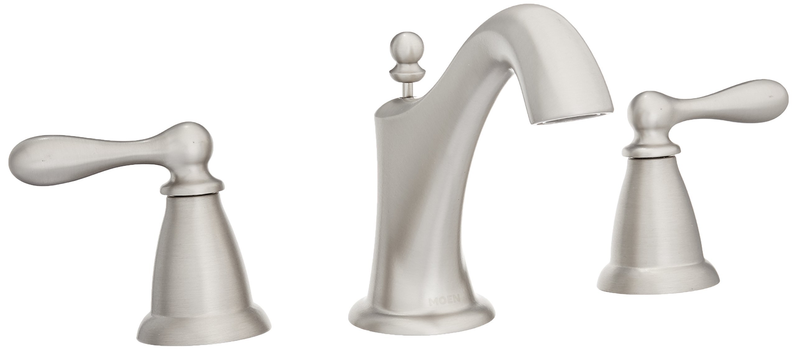 Moen WS84440SRN Caldwell Two-Handle High Arc Bathroom Faucet, Spot Resist Brushed Nickel