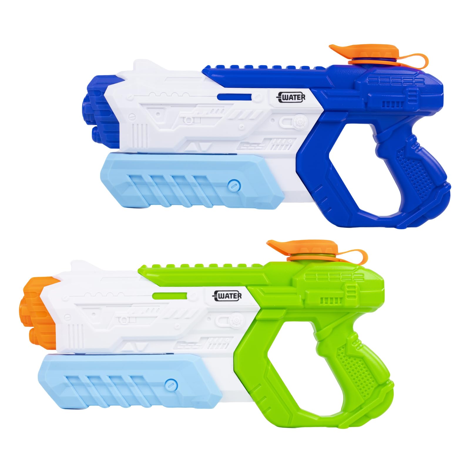 2 Pack Water Gun, 600ml Water Pistols for Kids & Adults Powerful Long Distance Water Blaster Super Soaker for Summer Outdoor Garden Strand Pool Party