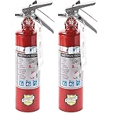 2 Pack Buckeye 13315 ABC Multipurpose Dry Chemical Hand Held Fire Extinguisher with Aluminum Valve and Vehicle Bracket, 2.5 l
