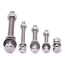 M8 x 45mm (10 Sets) Stainless Steel Hex Bolts with