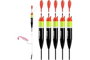 THKFISH Fishing Bobbers Fishing Floats and Bobbers Slip Bobbers for Fishing Balsa Floats Crappie Fishing Bobbers 1/6oz(3.47"X0.47"X6.73") 3/8oz(3.84"X0.6"X 7.2") 1/2oz(4.13"X0.75"X7.87")