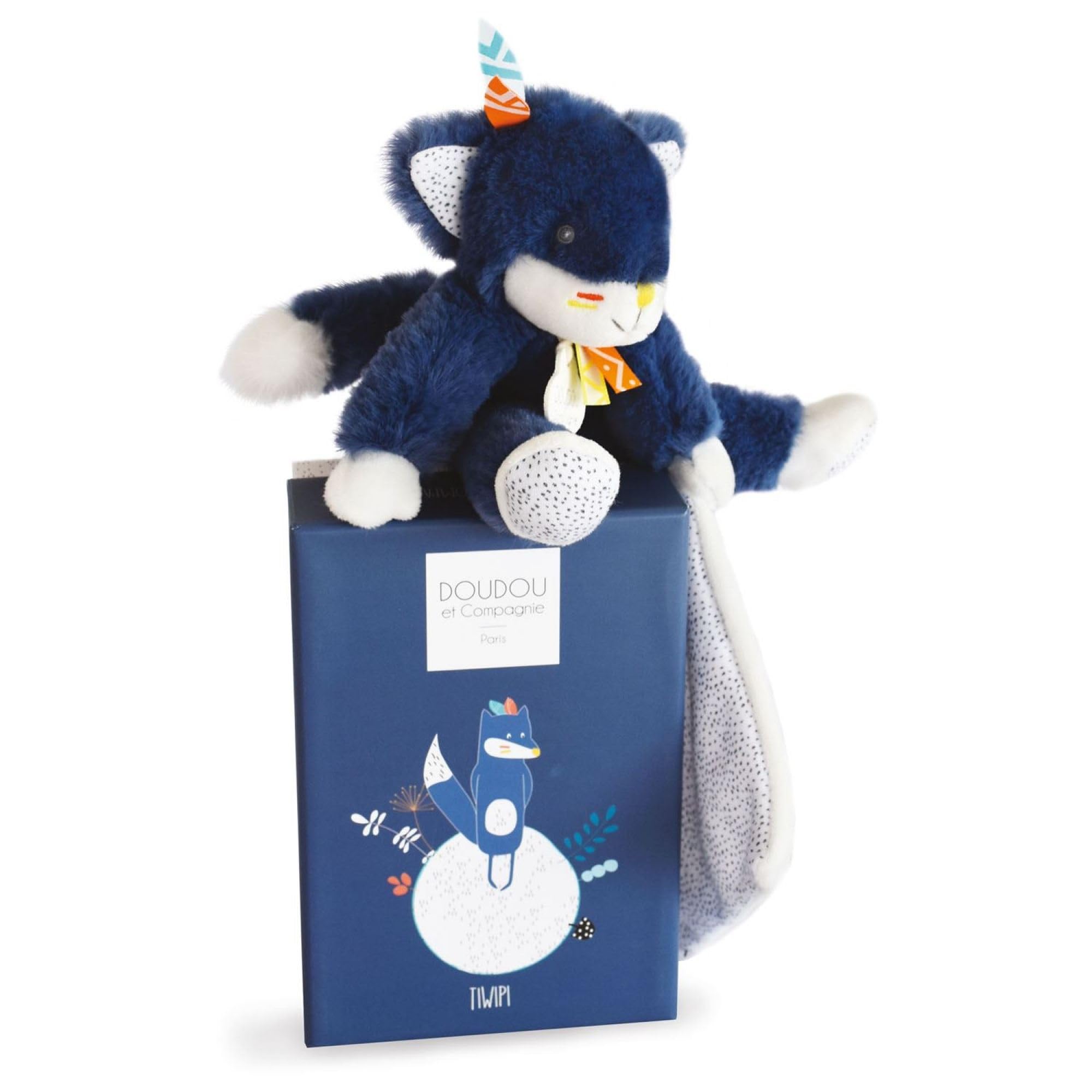 Doudou et Compagnie TIWIPI Loup Pantin with Comforter Blue DC3632 Baby