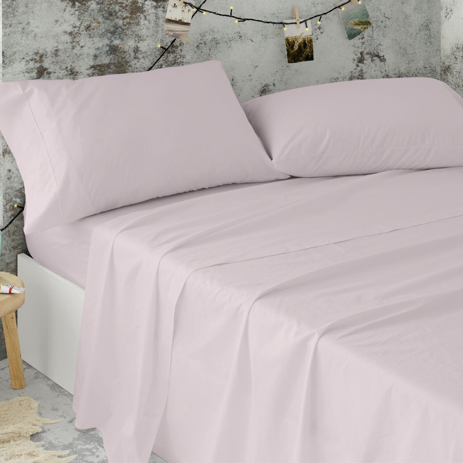 Burrito Blanco T1202 Bedding Set Hotel Pink Nude Cotton T12, Width 90 cm