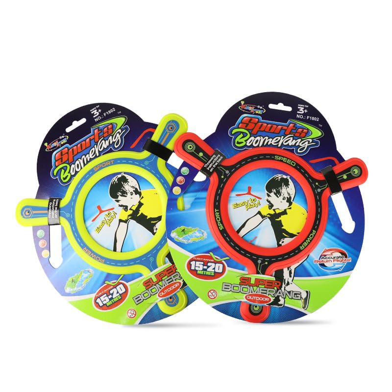 Kids Boomerangs, Flying Rings Outdoor Sports Toy for Beginners and Young Throwers (Red+Green)