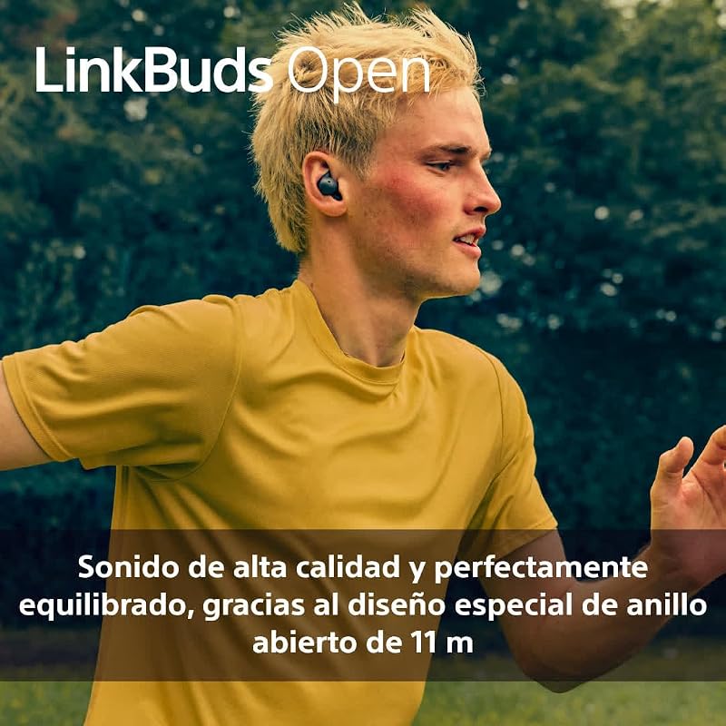 LinkBuds Abertos - Auscultadores Bluetooth Verdadeiros Sem Fios Abertos: Som Transparente, 4,8 g Conforto Durante todo o dia, Som, ligação multiponto, bateria de 22 h, iOS e Android - Branco