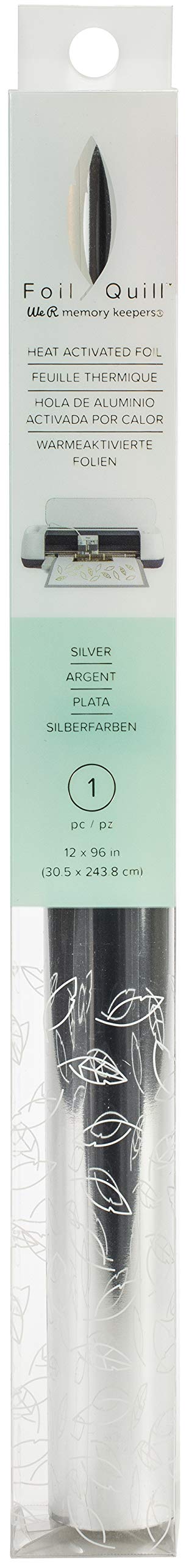 We R Memory Keepers We Quill-12 x96 Roll, Foil Crafts, for Electronic Cutting Machines Cricut, Silhouette & Brother, Papercrafts, DIY, Home Décor, Upcycling, Stationery,Silver,One,Medium