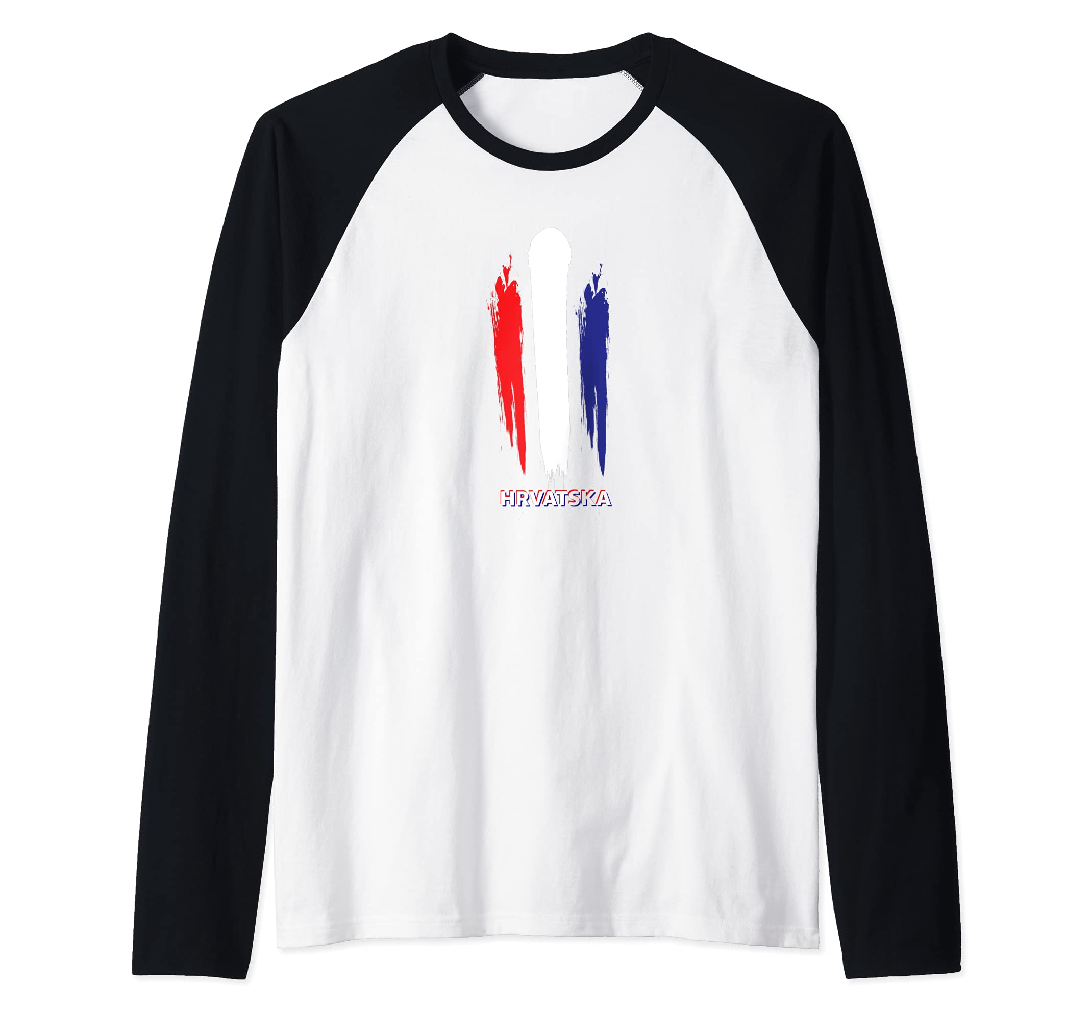 Flag Croatia Raglan Baseball Tee