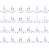 AQUANEAT Aquarium Suction Cups, for Fish Tank Airline Tubing, with Clips 3/16" air Hose Holder, 24pcs (Clear)