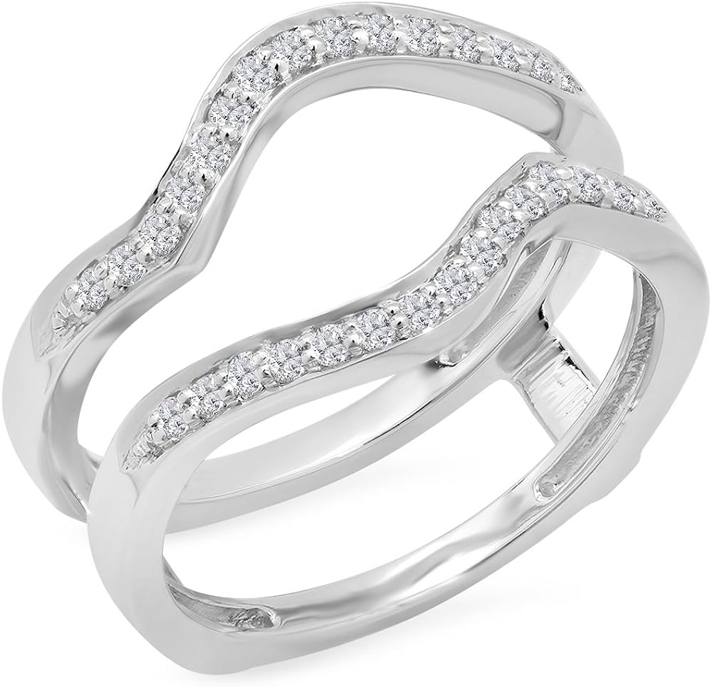 0.20 carati in oro bianco 10 K (Ctw) Round Black Diamond Swirl infinity orecchini pendenti a forma di cuore 1/5 ct
