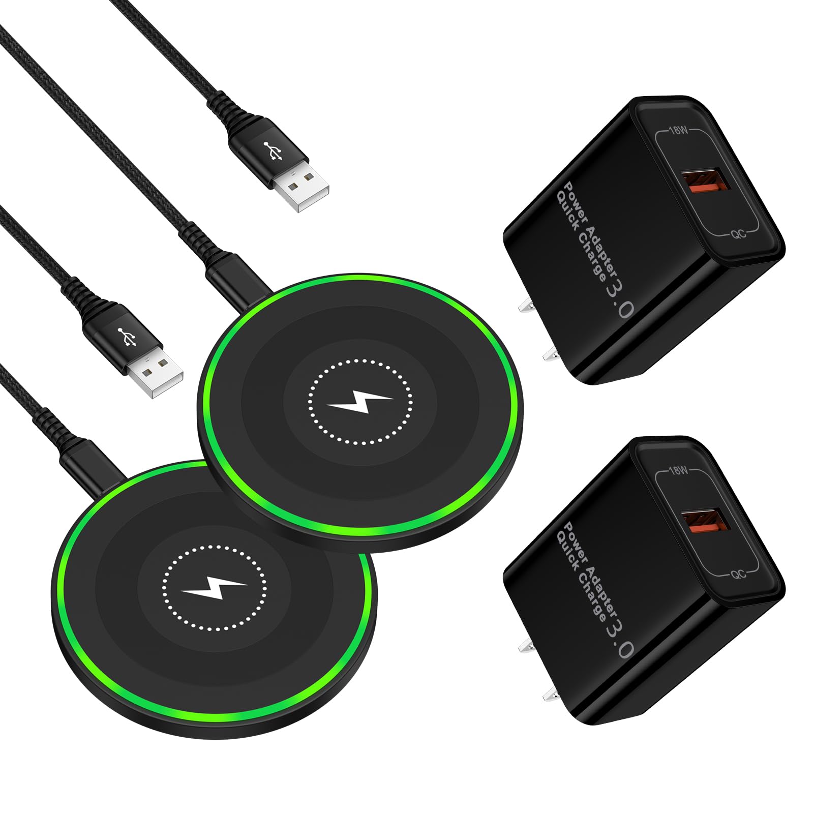 Photo 1 of 15W Wireless Charger for Motorola Fast Charging Pad for Moto G Power(2026)/Stylus(2025)/Edge+/Edge 70/Razr+/60 Ultra, 2Pack Android Wireless Charging Station for Pixel 10, Samsung S26 S25,with Adapter