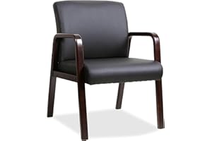 Lorell Guest Chair, Black/Espresso