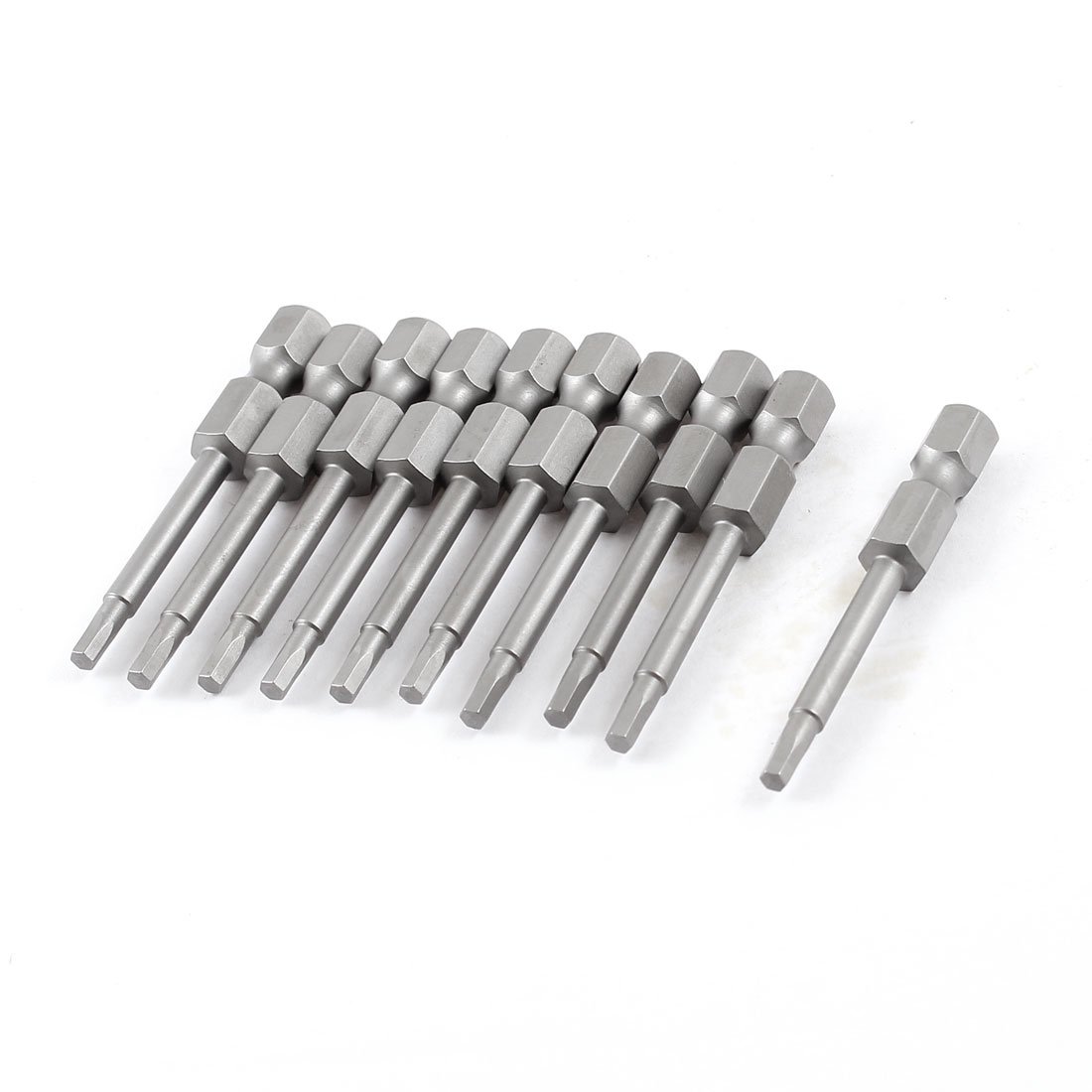Sourcingmap 10Pcs Hexagon 4mm Shank 2.5mm Tip Hex Magnetic Screwdriver Insert Bits