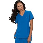 KOI Basics Kade Women's 1-Pocket Tuck-in Scrub Top Royal Blue X-Large
