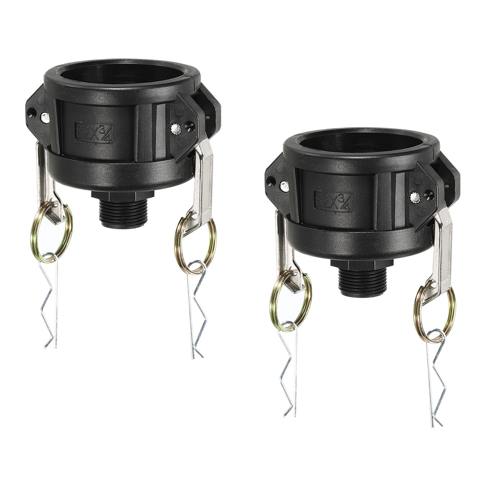 PATIKIL IBC Tote Adapter 2" Cam Lock to 3/4" Male Thread, 2 Pack 275-330 Gallon Drain Adapter Fitting for Tank Garden Watering Hose