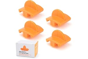 GJK 157400-1001 Paper Cutter Blades Compatible with Fiskars Paper Trimmer, 4 Pack Portable Paper Trimmer Replacement Blades, Orange