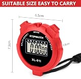 Vicloon Sport Stopwatch Timer Digital Large Display Red view 2