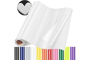 Yikda 3D Puff Vinyl Heat Transfer for T-Shirts, 12''x6ft 3D Puff HTV Iron on Vinyl, White 3D Puff Vinyl Heat Transfer HTV Roll for Heat Press Clothing