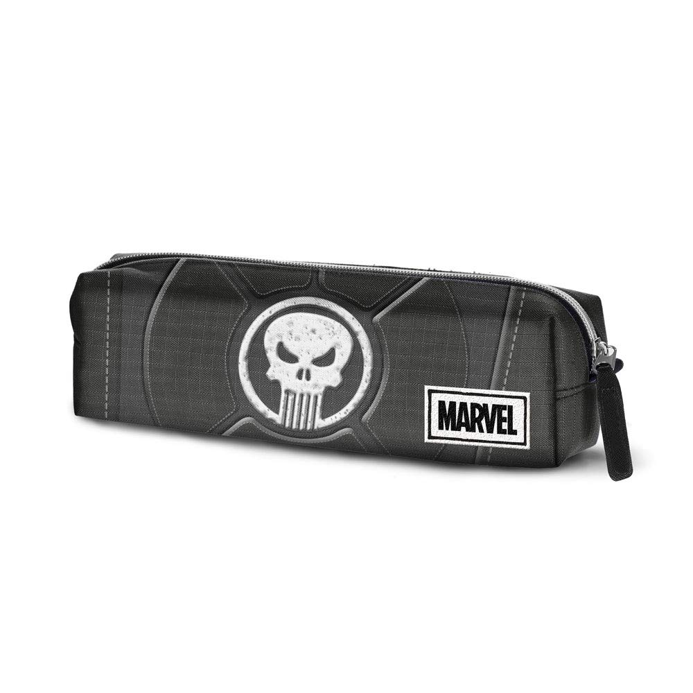 Marvel Punisher Punisher-Square HS Pencil Case, Black, 21 x 7 cm