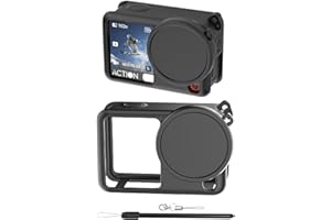 Arxonis 4-in-1 Silicone Protective Case Compatible with DJI Osmo Action 6, Full Body Protection Set with Lens Cap & Lanyard, 