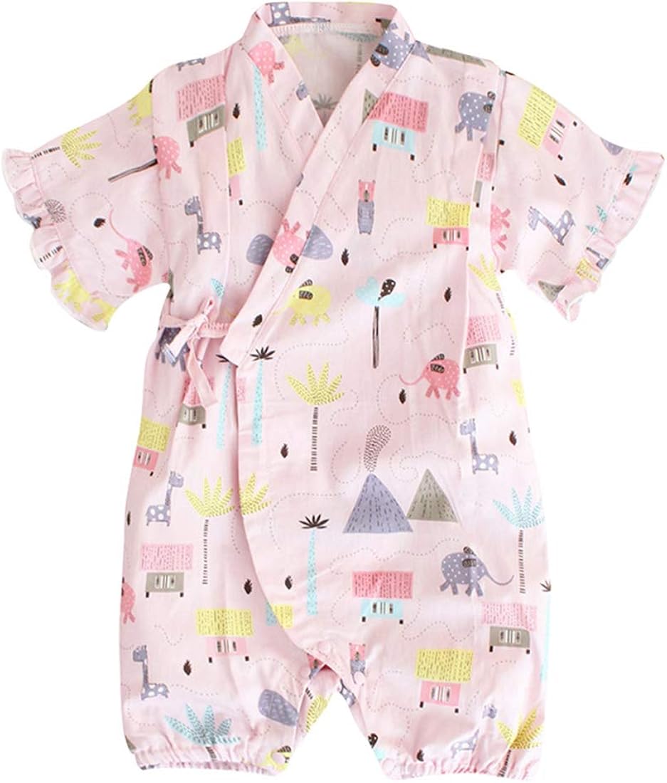 PAUBOLI Baby Japanese Kimono Robe Cotton Infant Comfy Loose Pajamas: Clothing