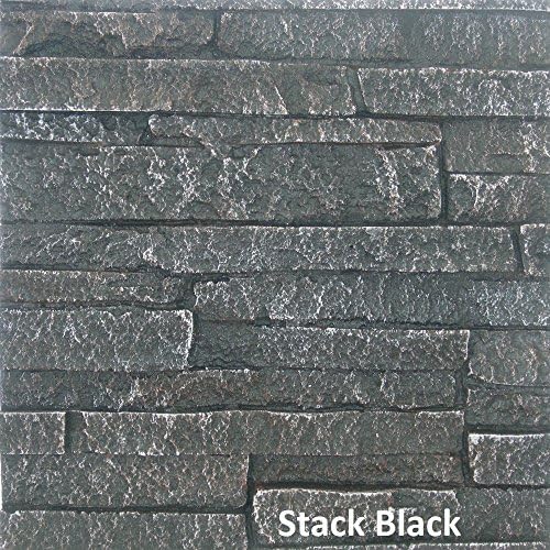 DIY 3D PU Faux Stone Panels (Stack Black)
