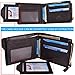 RFID Leather Mens Bifold Wallets With Slim Minimalist Card Wallet Front Pocket (brown)
