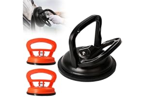 EPJJI 3 Pack Car Body Dents Remover Puller Cups, 2024 New Car Dent Puller Dent Removal Kit, Car Dent Puller Remover Suction Cup Dent Remover Tool for Car Body Dent, Glass, Tiles, Mirror (Black+Orange)
