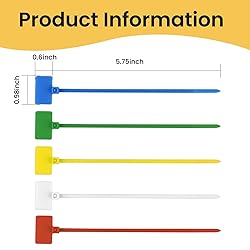 TidyTie Cable Marker Tie Tags, 204Pcs Self-Locking
