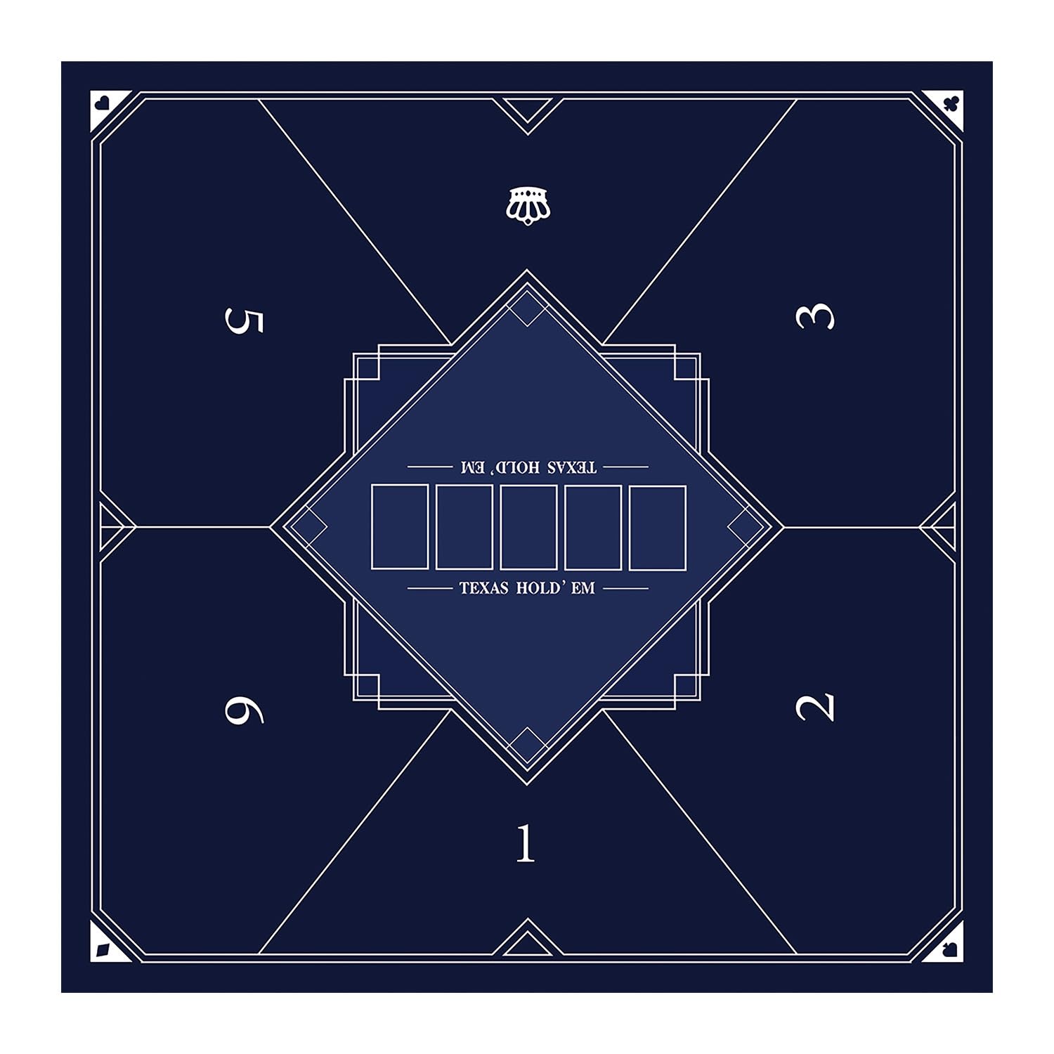 LaiEr 60/80/100/120/140/160cm Square Poker Mat Texas Hold'em Poker Rubber Mat Poker Topper for Tables Folding Portable Poker Table Top Layoutw for Poker Games Blackjack Casino(80 * 80cm FangTuAn3) โ image 1