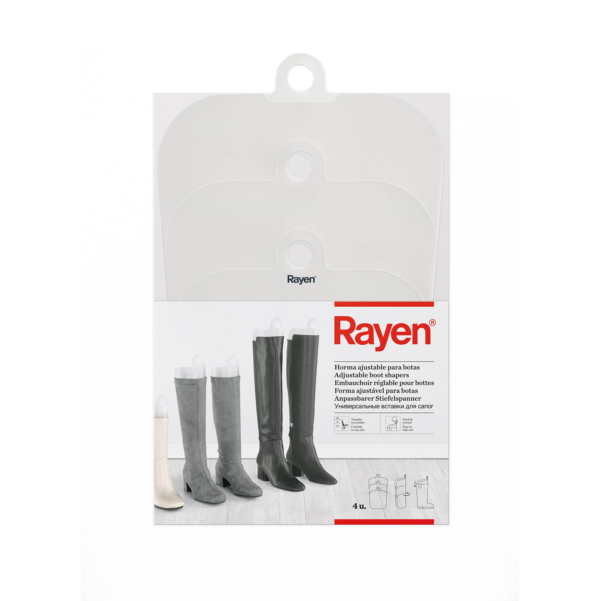 Rayen Boot Holder Adjustable Polypropylene Clear 44 x 26 x 0.064 cm