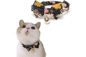 Necoichi Kimono Bow Tie Cat Collar (Black)