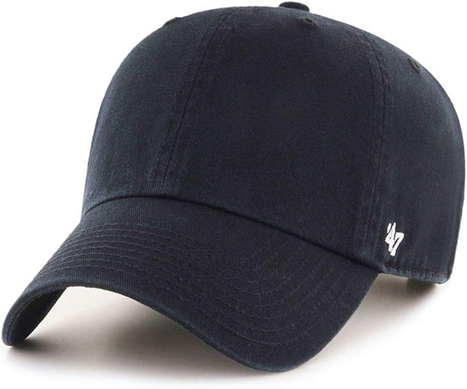 '47 Brand Clean Up Blank Dad Hat Black Adjustable Clothing