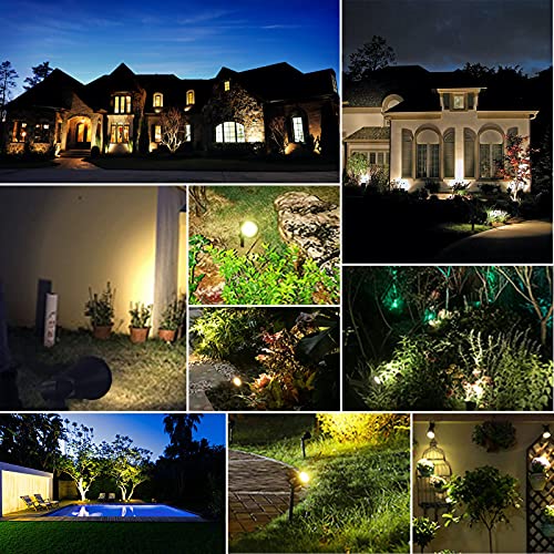 MEIHONG Solar Spot Light Outdoor with Separate Panel, Solar Tree Lights Waterproof Outdoor Solar LED Landscape Lights Dusk to Dawn, Solar Powered Accent Lights for Garden Walkway (1 Pack)