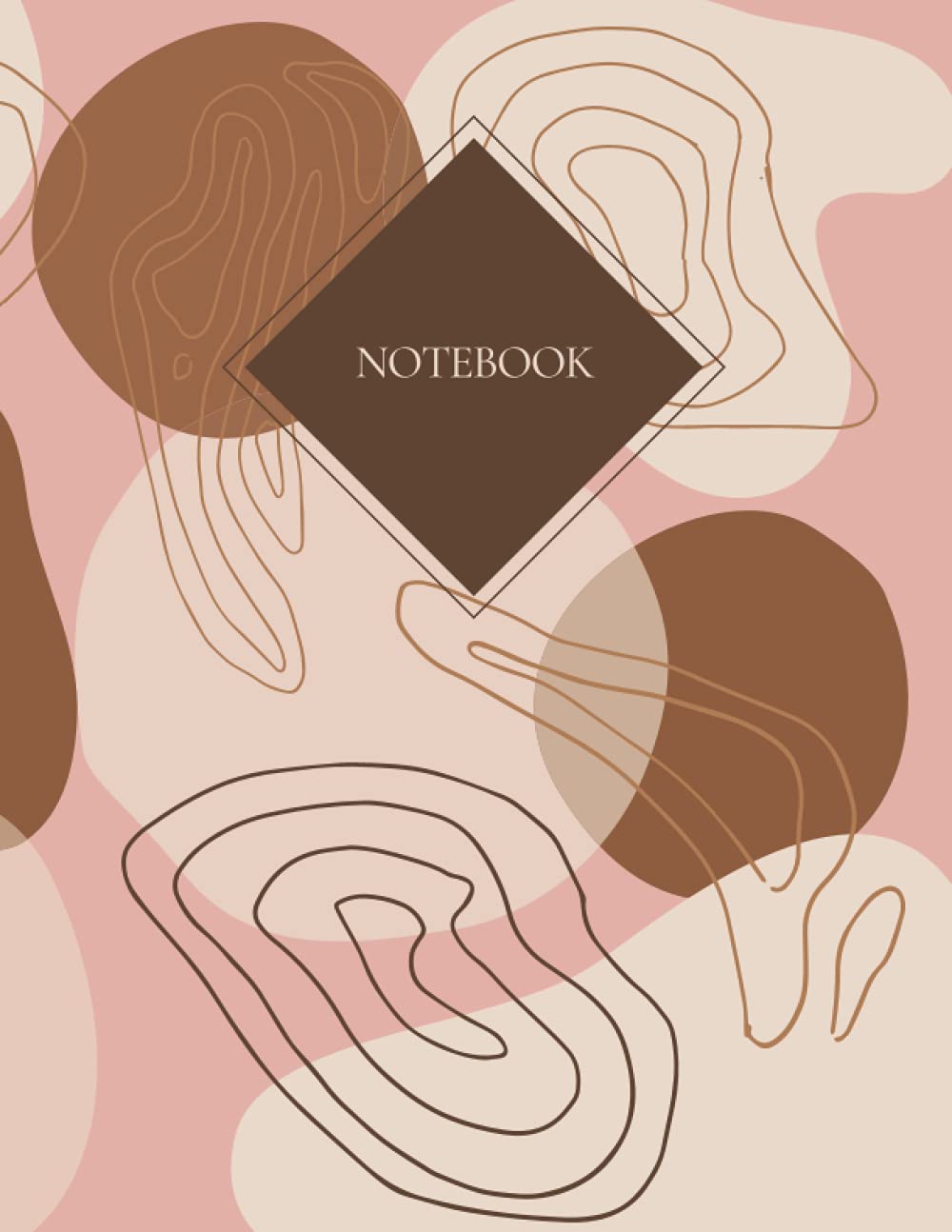 Notebook: Modern Abstract Notebook (Pink)