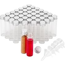 Amazon.com: Ellbest 20ml Clear Glass Bottle 45pcs Small Glass ...