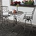 Yaheetech Set of 2 Outdoor Cast Aluminum Patio Chair 360 Degree Swivel Bar Stool Patio Furniture Antique Copper Design