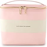 Kate Spade New York Women's Lunch Tote, (Out To Lunch), Blush Rugby Stripe, Pink Canvas