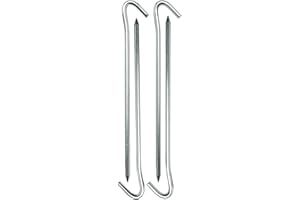 Coghlan's Steel Tent Pegs 7" 4-Pack– Rust-Resistant, 5mm Diameter Stakes with 1-Inch Hook for Tents, Tarps & Mosquito Nets – 