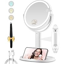 monmon302Rcom mini デラックス　DX8800 リトルママ Amazon.com: MOMOKUBA Makeup Mirror with Lights, Double Sided